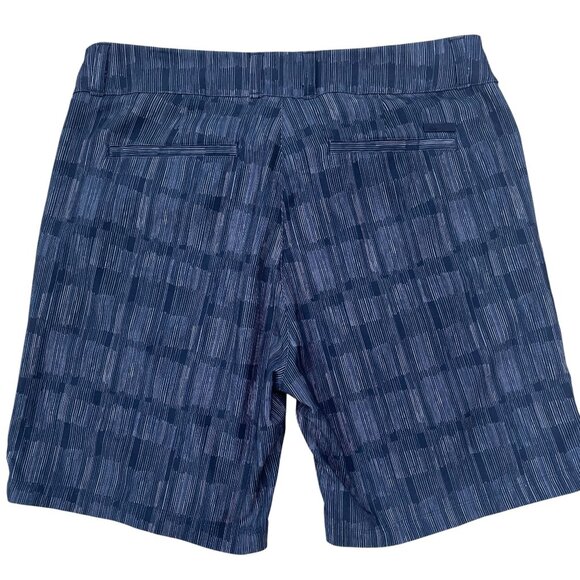 Adidas Golf Shorts Women Size 6 Blue Geo Pattern Activewear Athleisure Summer - Picture 5 of 7